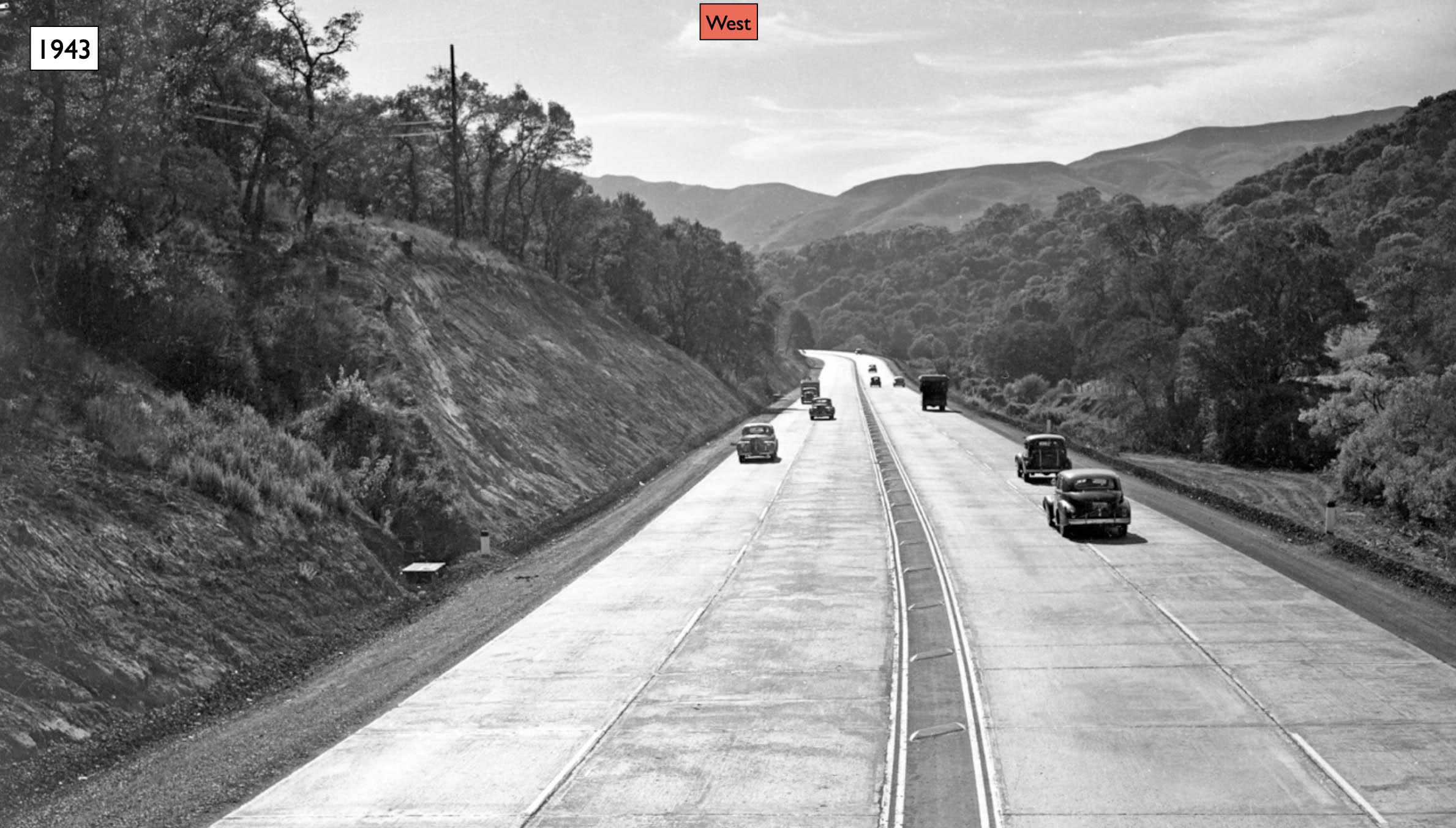 Part 5 Slow Traffic In The 1950s East Bay Hills Project   L252 70 Copyright California Department Of Transportation, 945 6 